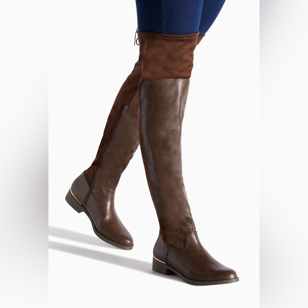NEW SHOEDAZZLE FLAT OVER-THE-KNEE BOOTS